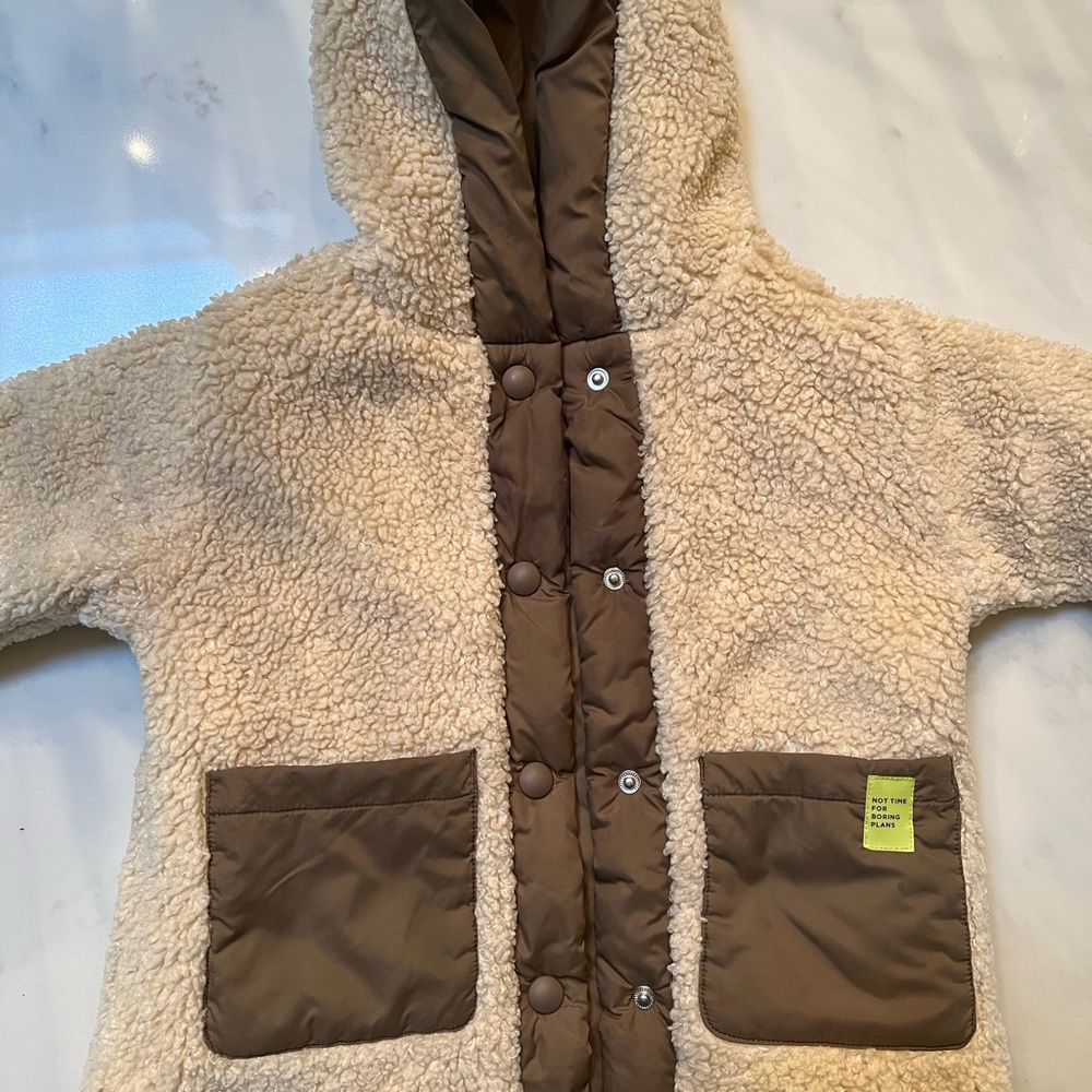 Zara Girls Reversible Sherpa Jacket